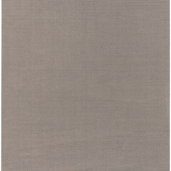 Brockton Solid Gray Wool Rug