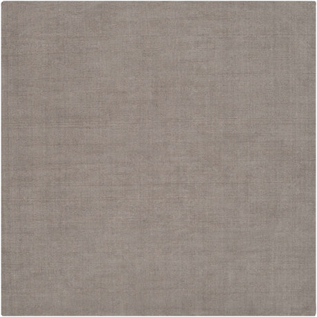 Brockton Solid Gray Wool Rug