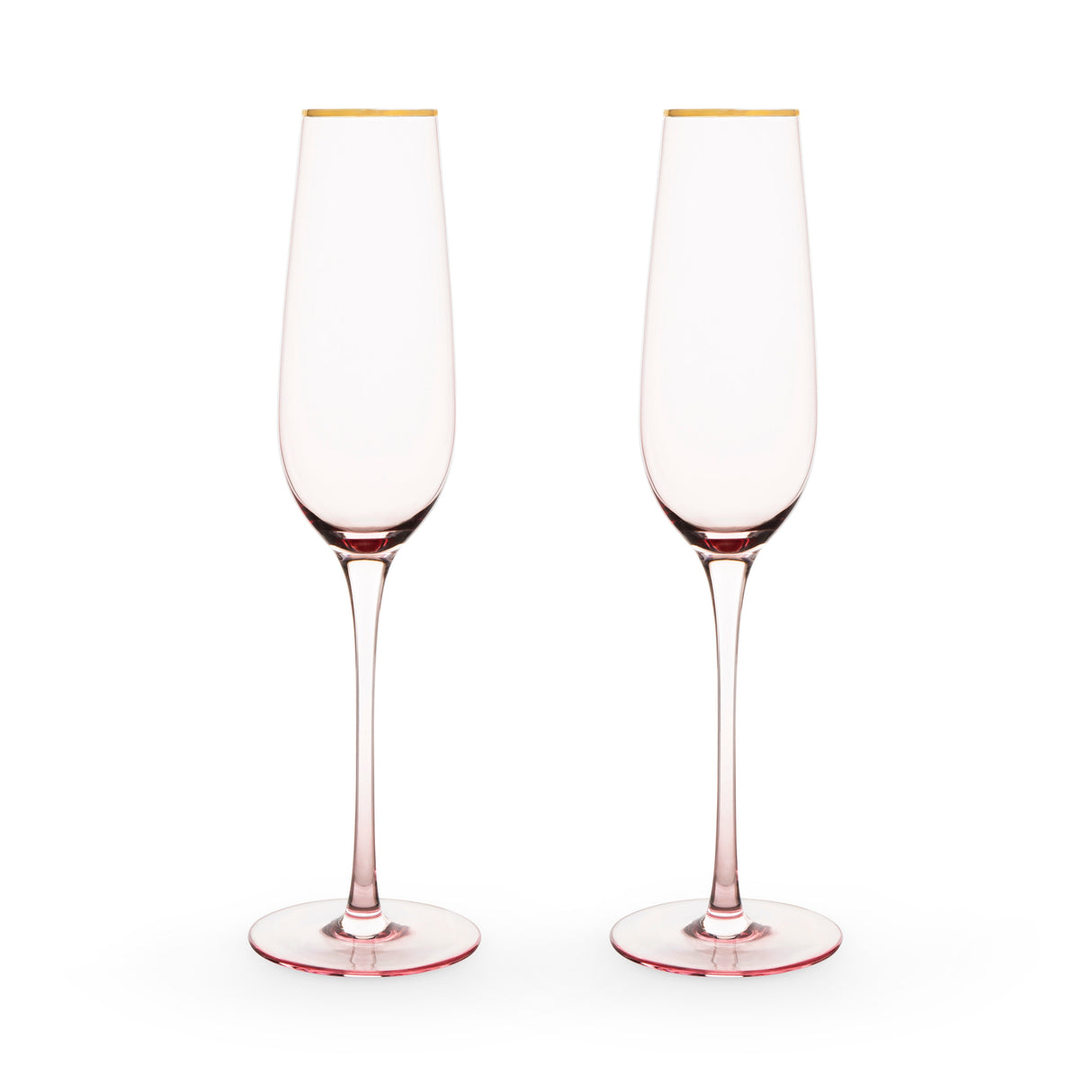 Rose Crystal Champagne Flute Set