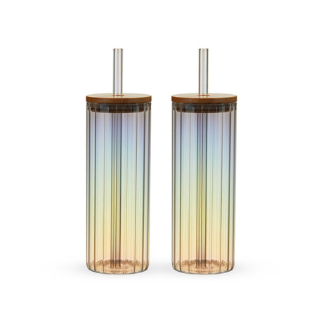 Rainbow Luster Tumblers, Set of 2