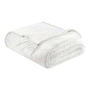 Velvet Plush Sherpa Bed Blanket by Great Bay Home