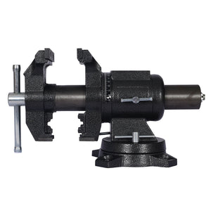 G&H 5-Inch Multi Jaw Bench Vise with 360° Swivel Base in Black