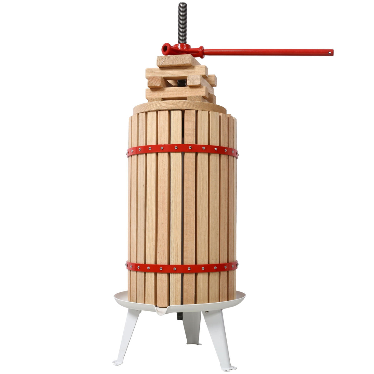 G&H Fruit Wine Press Manual Juice Maker with Wide Plate in Light Brown - view 2