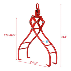 G&H Heavy-Duty 4 Claw Timber Log Lifting Tongs with 3 - view 4