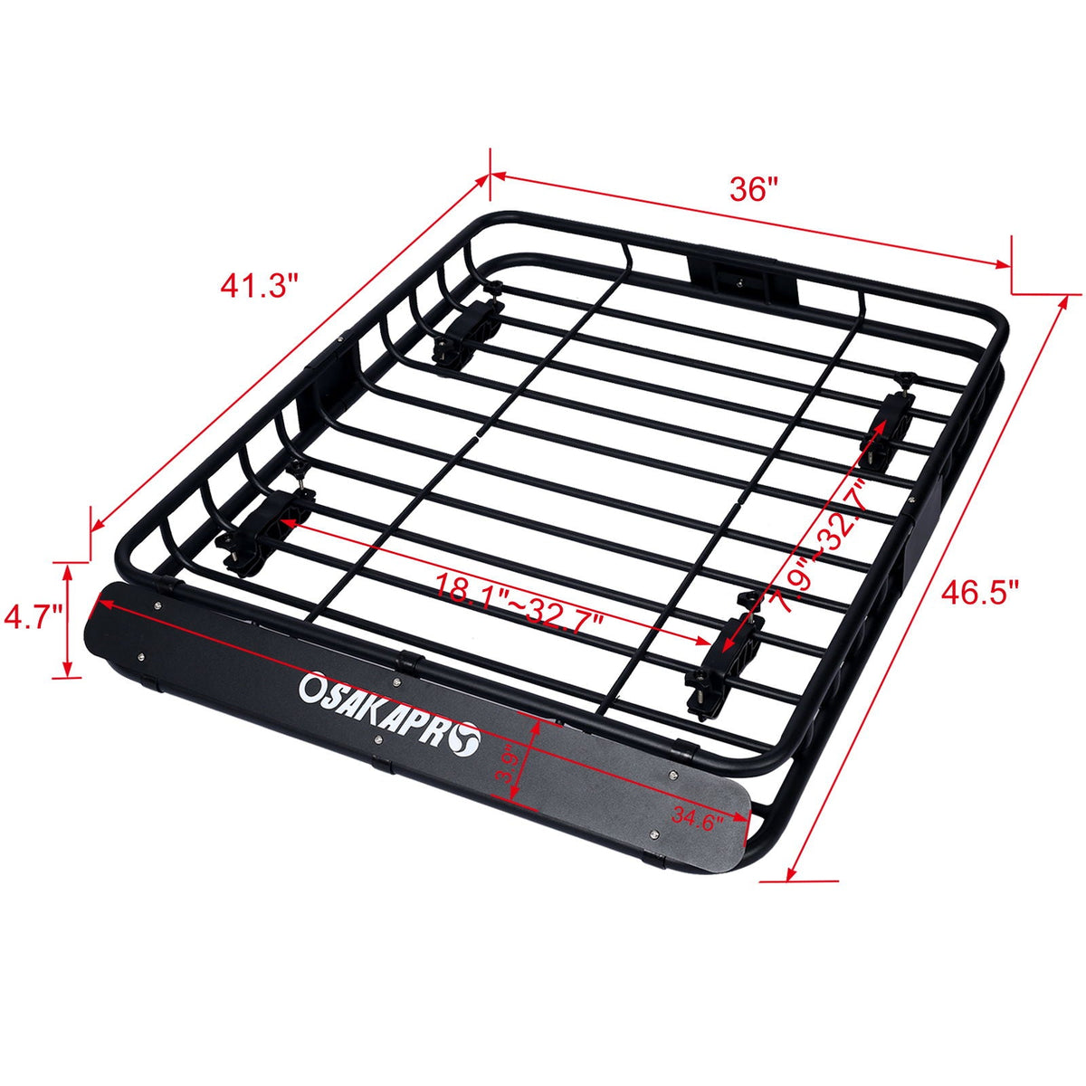 G&H Rooftop Cargo Carrier Basket Steel Universal Fit