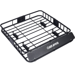 G&H Rooftop Cargo Carrier Basket Steel Universal Fit in Black