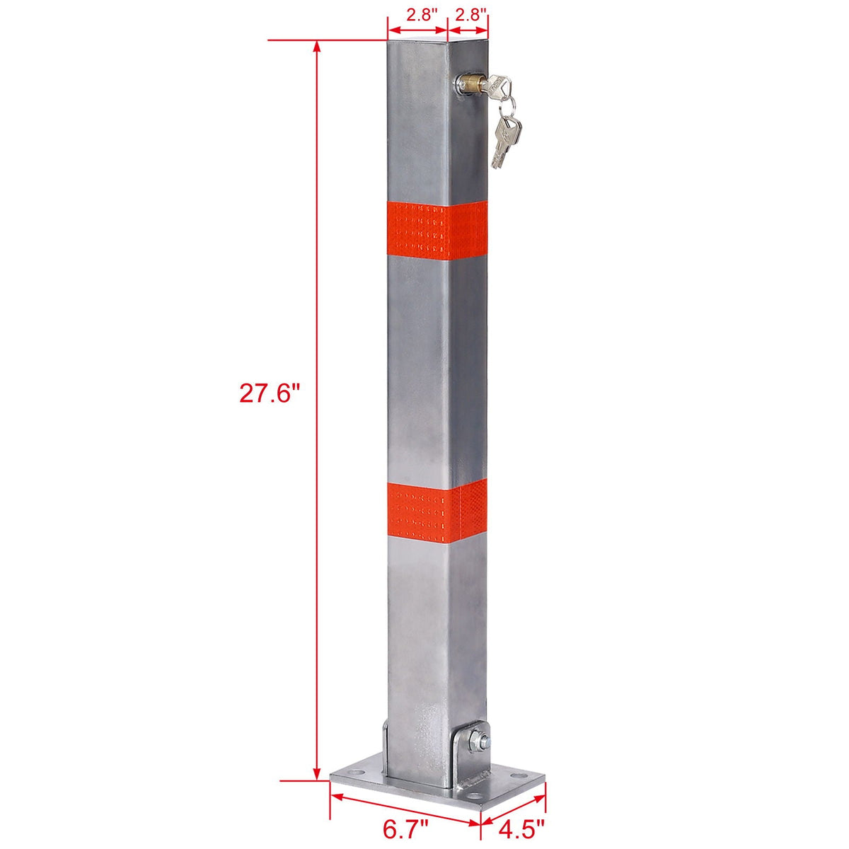 G&H Square Parking Bollard Pole Barrier with Lock - view 5