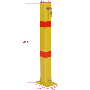 G&H Square Parking Bollard Pole Barrier with Lock - view 6