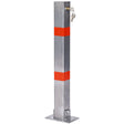 G&H Square Parking Bollard Pole Barrier with Lock in Dark Gray