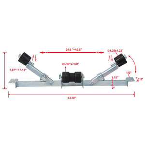 G&H Heavy Duty Boat Trailer Support Bracket with Keel Rollers - view 4