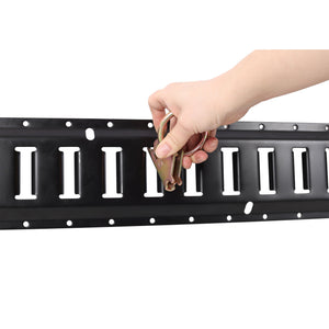 G&H Heavy Duty E Track Tie-Down Rail Kit with Steel O-Ring Anchors