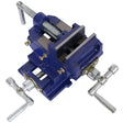 G&H Industrial Quality Cross Slide Vise with Precision Control in Blue