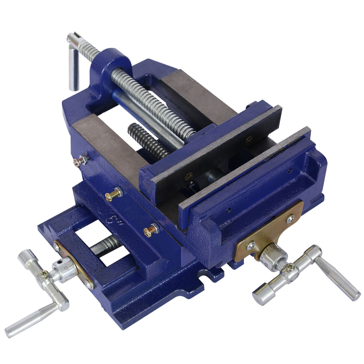 G&H Industrial Quality Cross Slide Vise with Precision Control in Blue - view 2