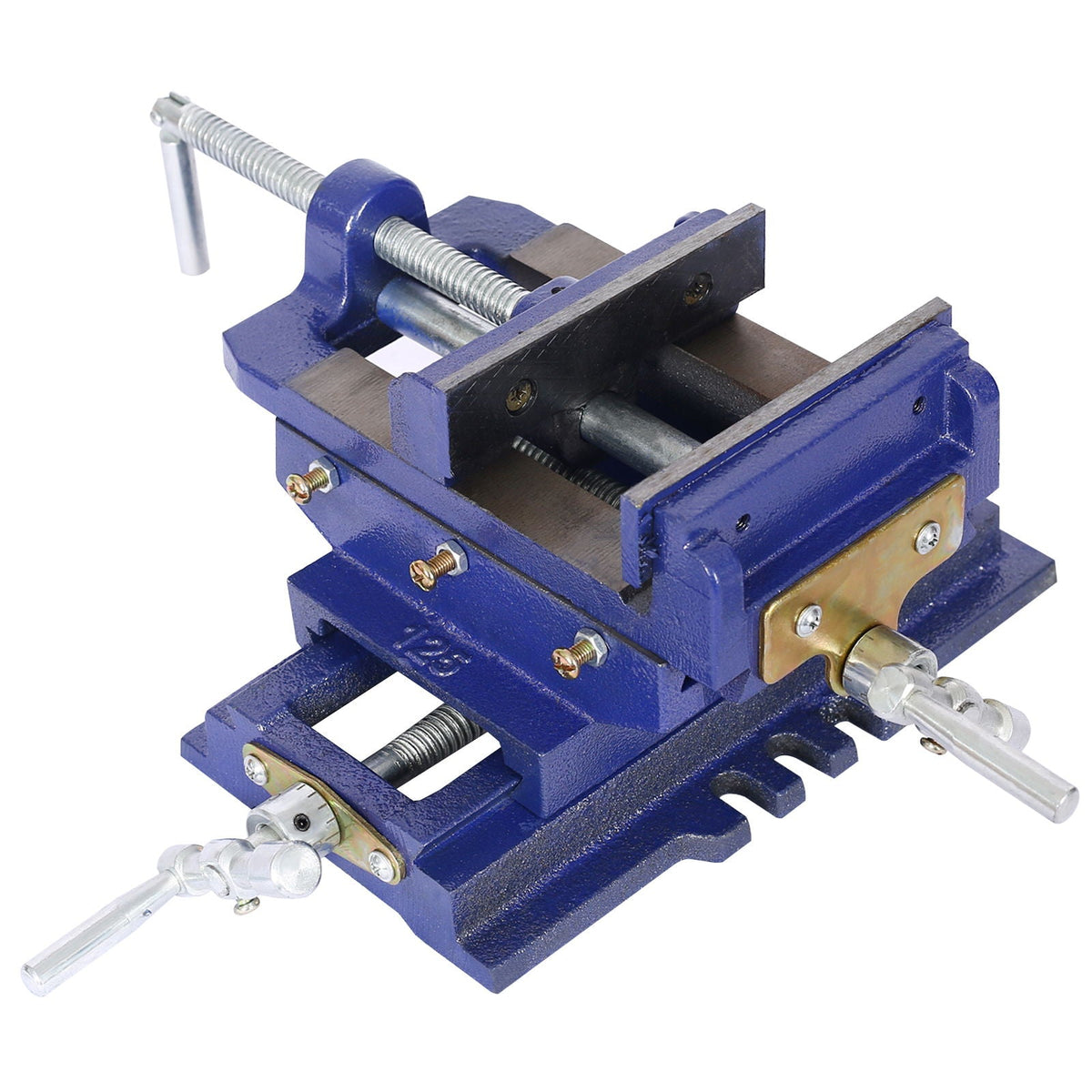 G&H Industrial Quality Cross Slide Vise with Precision Control in Blue - view 3