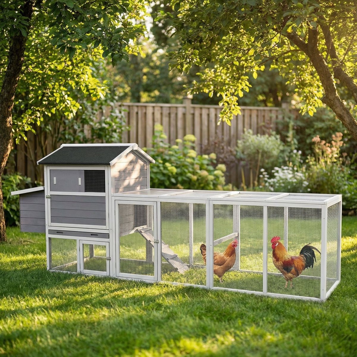 GARDEN STORY Chicken Coop With Run and Nesting Box - view 10