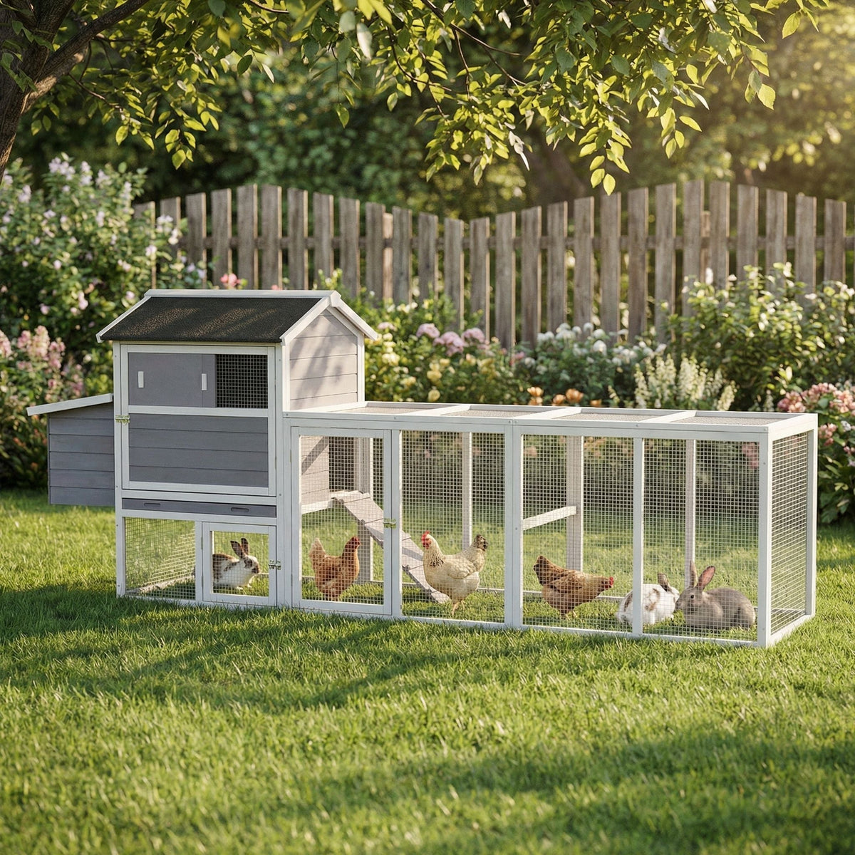 GARDEN STORY Chicken Coop With Run and Nesting Box - view 12