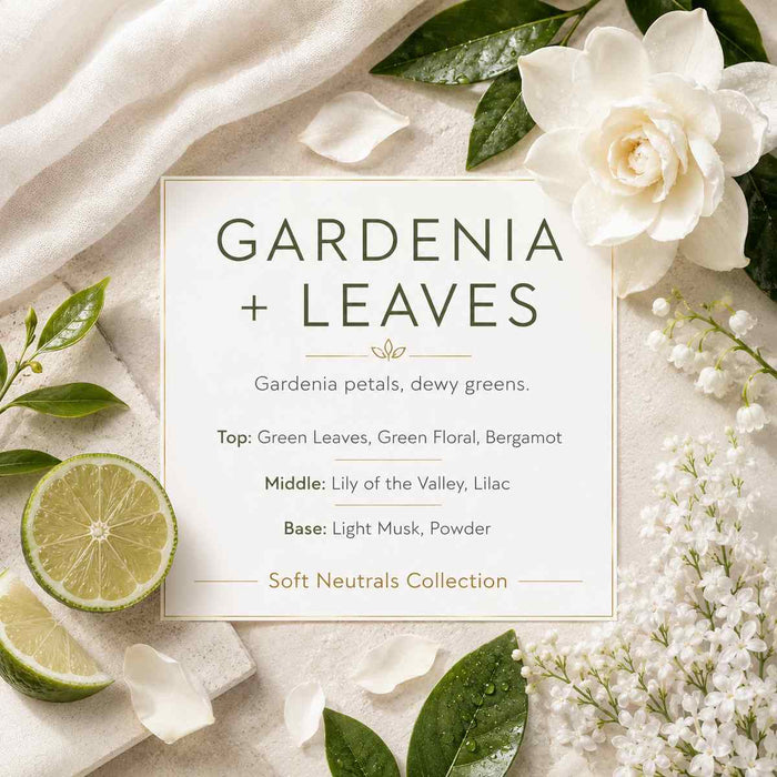 Grand Candles LLC Gardenia + Leaves Candle