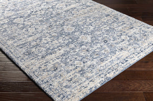 Talihina Denim Damask Area Rug