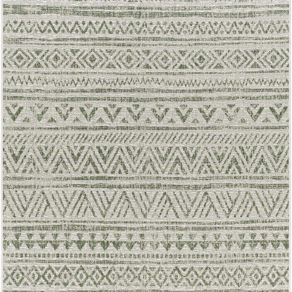 Novato Olive All Over Pattern Performance Rug