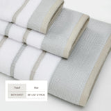 Decorative Cotton Stripe Bath Towel Set - Noelle Collection