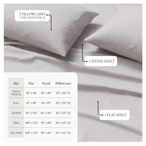 Viscose from Bamboo & Cotton Blend Jersey Knit Sheets