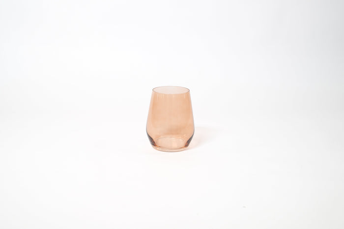 glasshauseco Brown Sugar - Stemless Colored Wine Glass