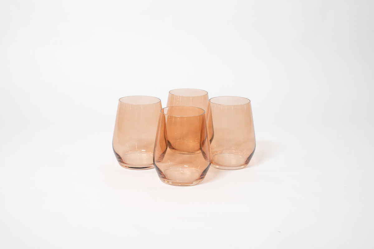 glasshauseco Brown Sugar - Stemless Colored Wine Glass - view 3