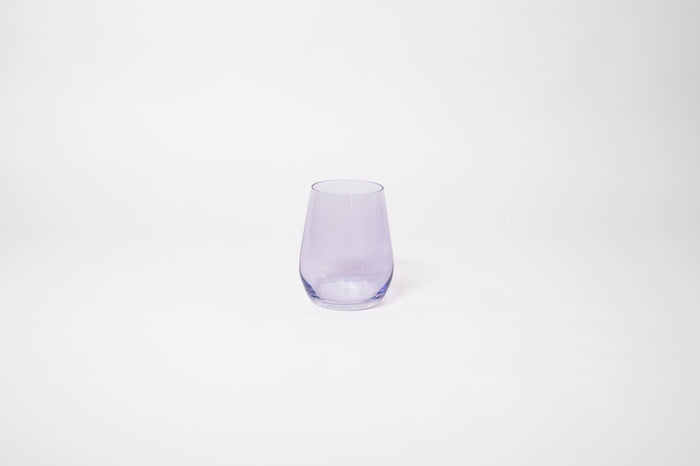 glasshauseco Lady Lavender - Stemless Colored Wine Glass