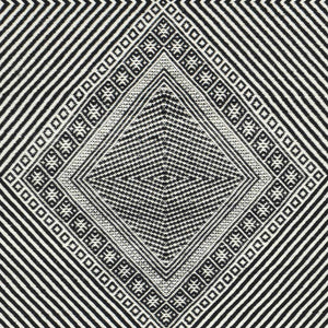 Eaglesham Black&White Flatweave Tassel Wool Rug - Clearance