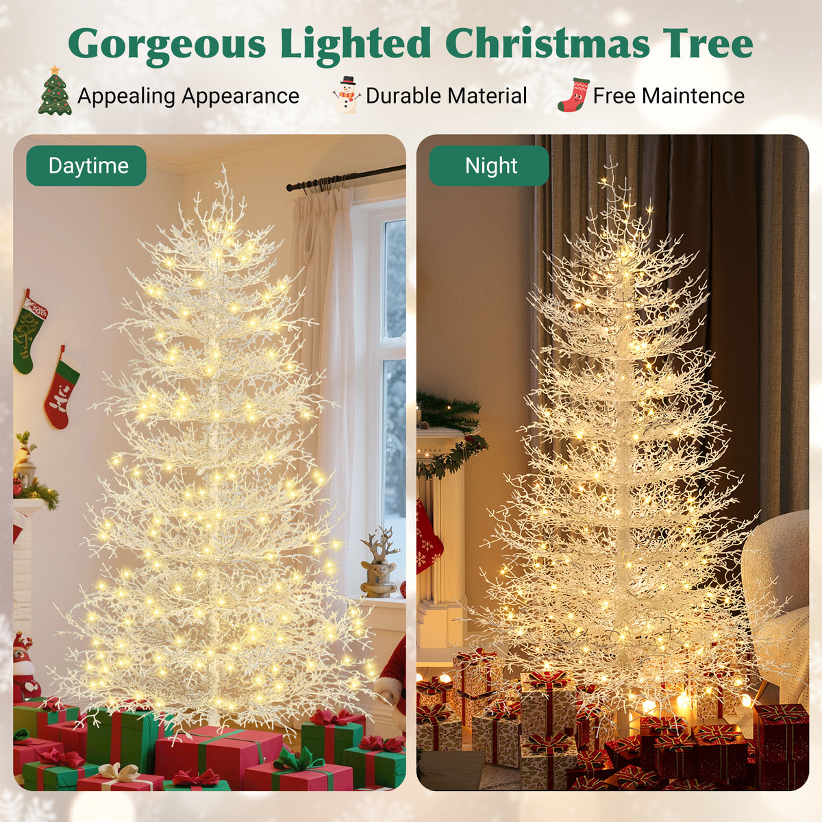 GO 6FT Pre-lit Aspen Fir Artificial Christmas Tree - view 4