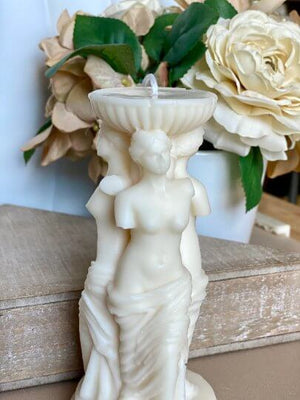 Goddess Sculpture Candle - Handcrafted Soy Wax Art Trio