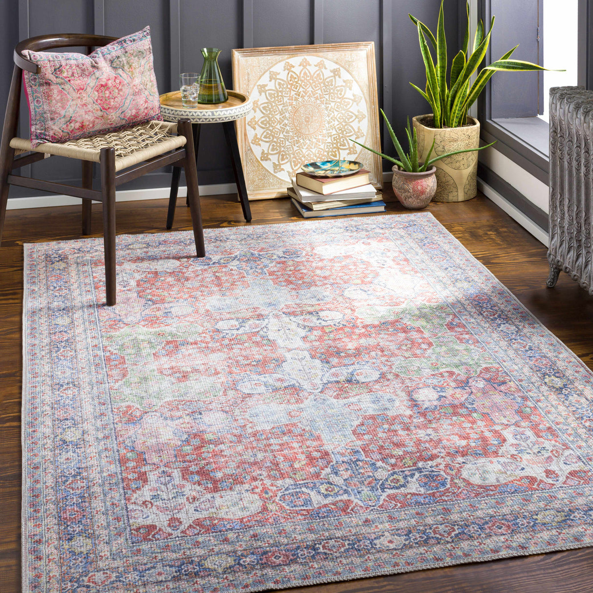Rust Goma Vintage  Area Rug - Clearance