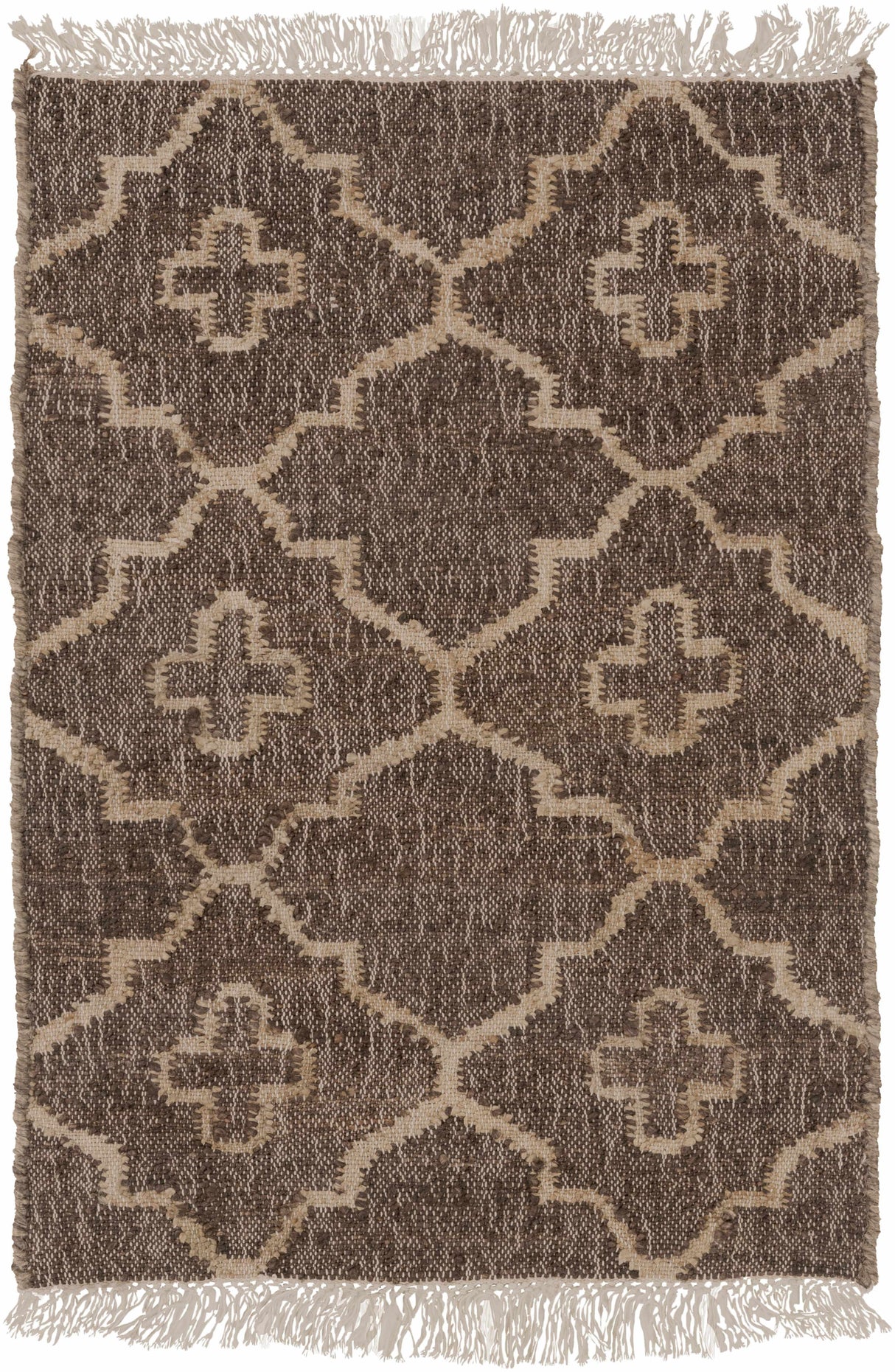 Gotebo Handcrafted Fringed Jute Carpet - Clearance