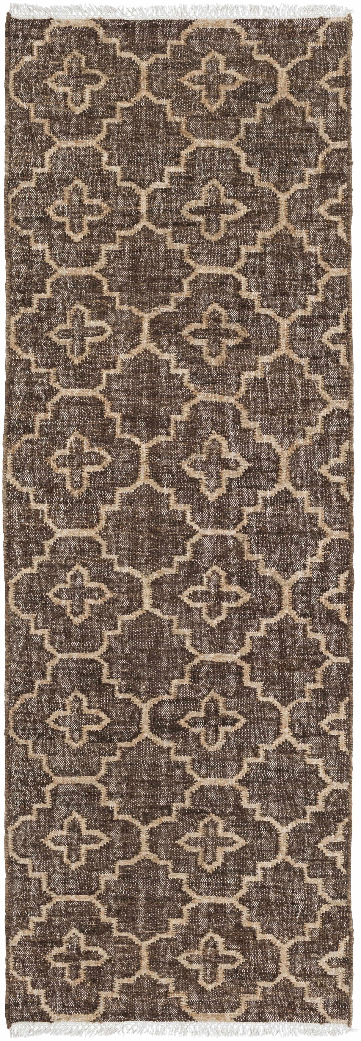 Gotebo Handcrafted Fringed Jute Carpet - Clearance
