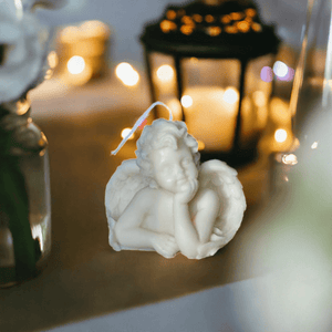 Angel Soy Wax Candle - Handcrafted Decorative Gift for Home and Soul
