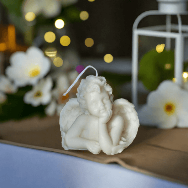 Angel Soy Wax Candle - Handcrafted Decorative Gift for Home and Soul