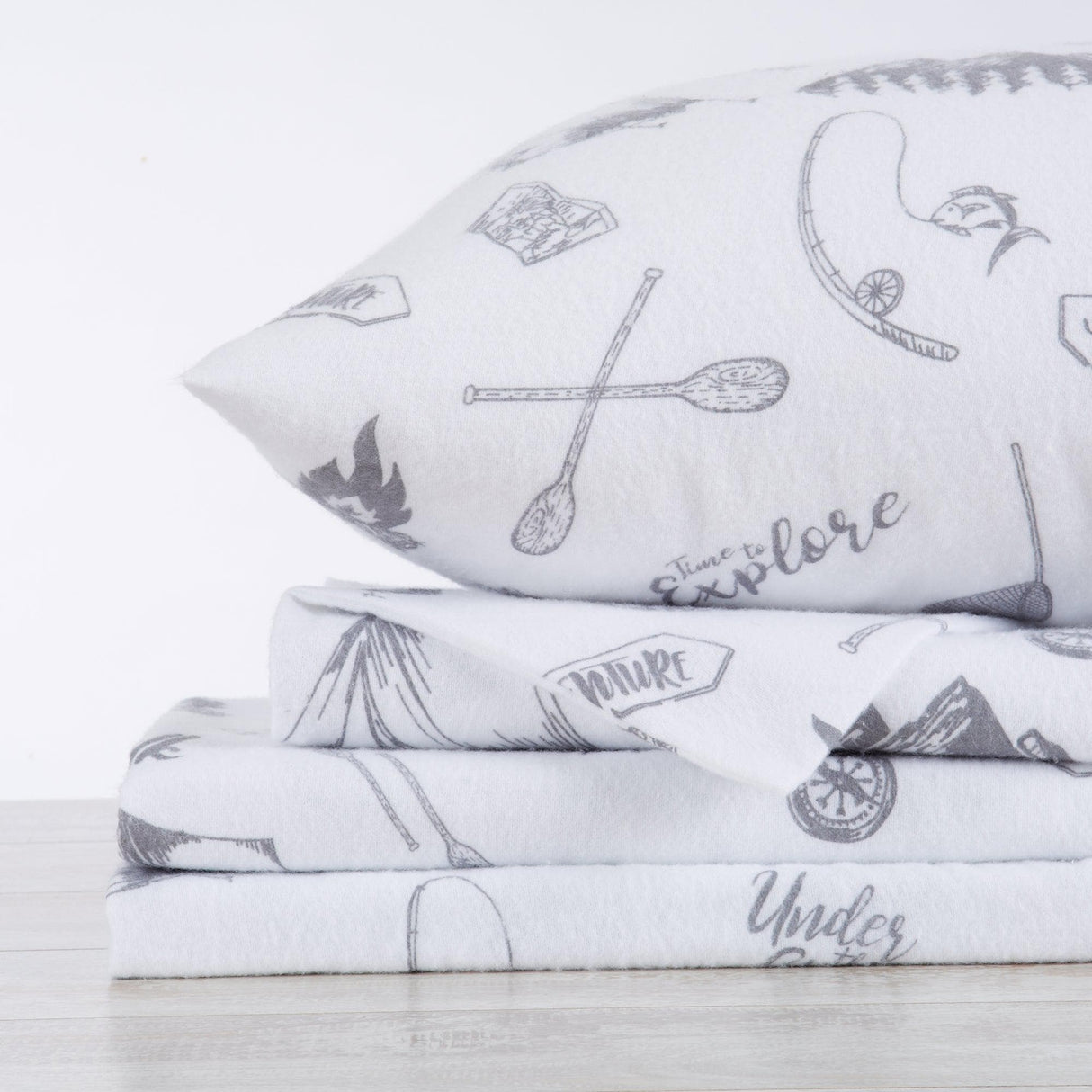 100% Turkish Cotton Flannel Sheet Sets - Boulder Collection