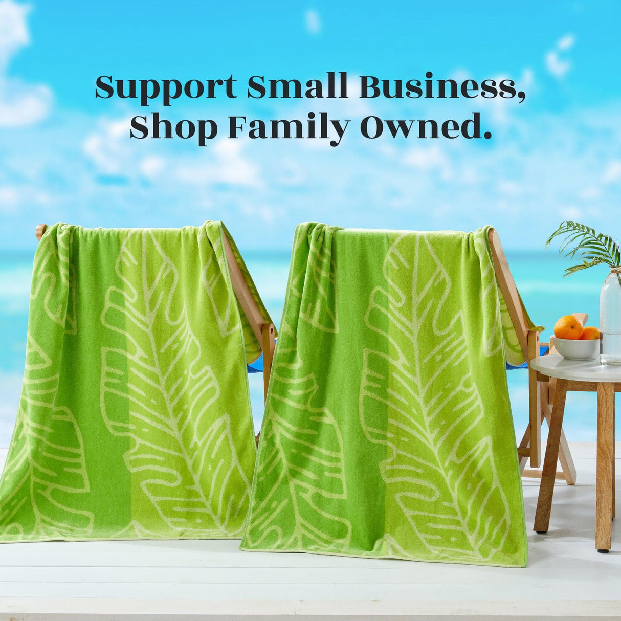 2 Pack Vibrant Cotton Beach Towels - Boca Collection