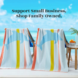 2 Pack Vibrant Cotton Beach Towels - Boca Collection