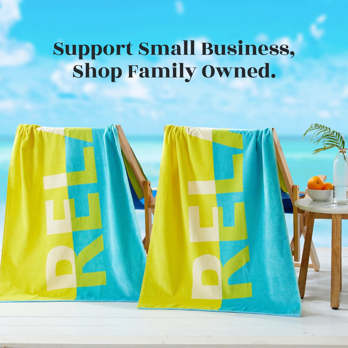 2 Pack Vibrant Cotton Beach Towels - Boca Collection