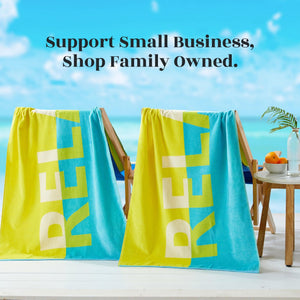 2 Pack Vibrant Cotton Beach Towels - Boca Collection