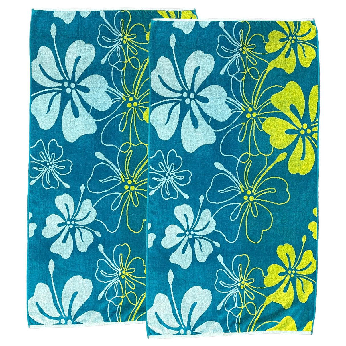 2 Pack Vibrant Cotton Beach Towels - Boca Collection