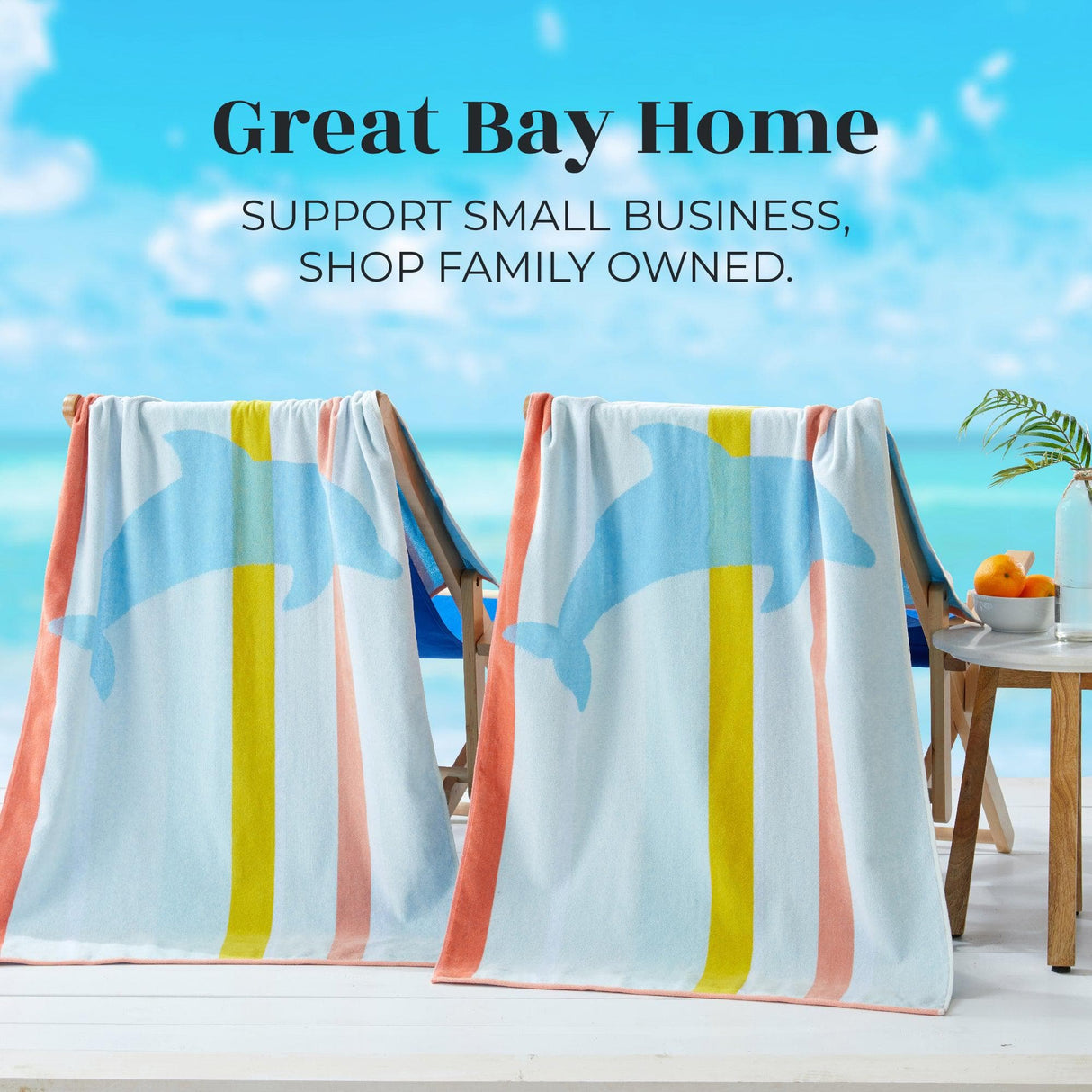 2 Pack Vibrant Cotton Beach Towels - Boca Collection