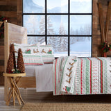 3-Piece Christmas Quilt - Festive Collection