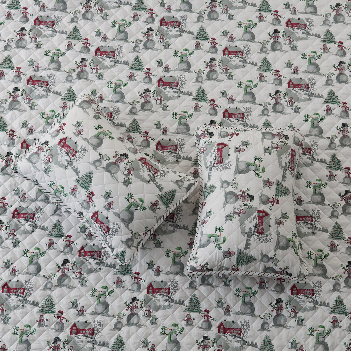 3 Piece Holiday Printed Quilt - Alfie Collection