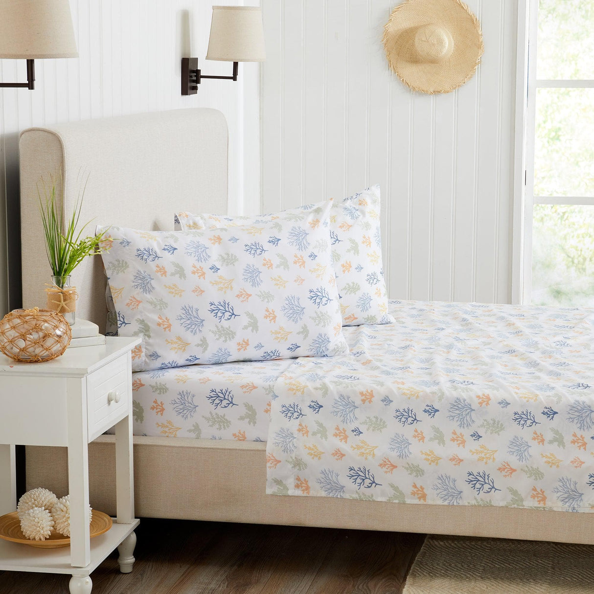 4-Piece Coastal Microfiber Sheet Set - Nantucket Collection