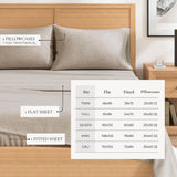 4 Piece Heathered Solid Cotton Blend Flannel Sheet Set - Anders Collection