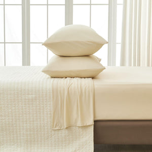 4-Piece Interlock Microfiber Sheet Set - Mackenna Collection