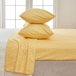 4 Piece Watercolor Floral Microfiber Sheet - Delia Collection