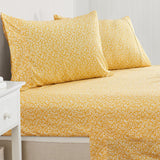 4 Piece Watercolor Floral Microfiber Sheet - Delia Collection